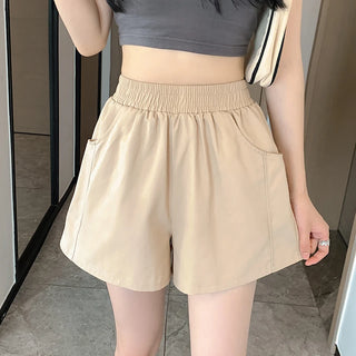 Women'S Thin High Waist Slim A-Line 3-Point Shorts