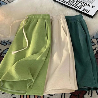 Loose Preppy Jogging Wide Leg Shorts