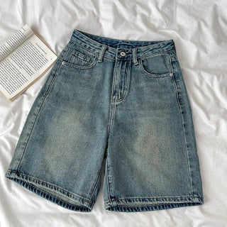 Women Versatile Casual Retro Denim Shorts