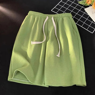 Loose Preppy Jogging Wide Leg Shorts