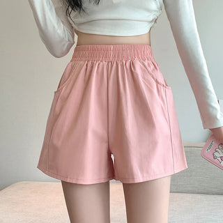 Women'S Thin High Waist Slim A-Line 3-Point Shorts