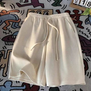 Loose Preppy Jogging Wide Leg Shorts