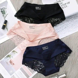 Women Comfort Lace Briefs Hollow Out Panties